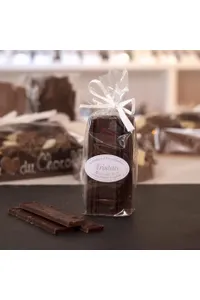 Lamettes d'écorces d'orange confite, chocolat noir, Tristan (100 gr)