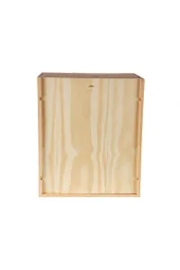 Caisse en bois neutre pour 6 bouteilles